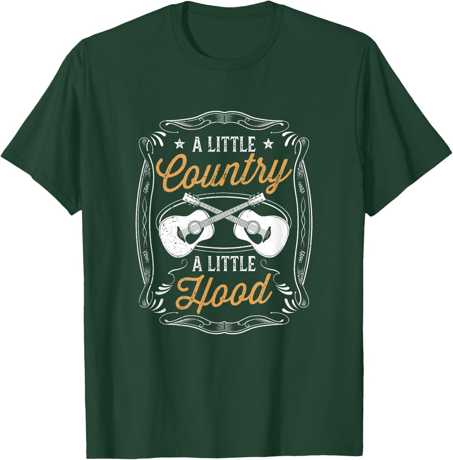 A Little Country A Little Hood Saying Folk Music Lover Gifts T-Shirt - T-Shirt | Forest