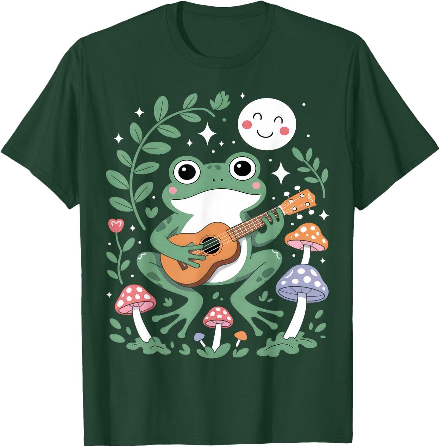 Frog Playing Ukulele T-Shirt - T-Shirt | Forest