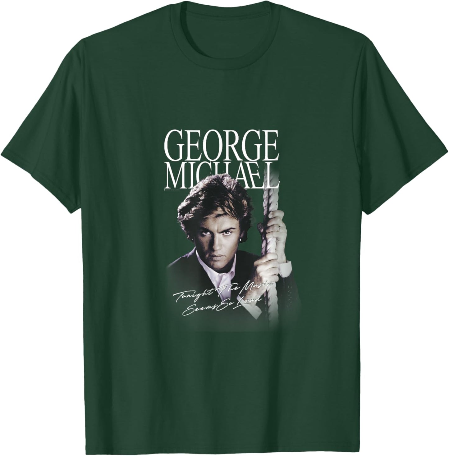 George Michael Retro Icon , Small, Black T-Shirt - T-Shirt | Forest