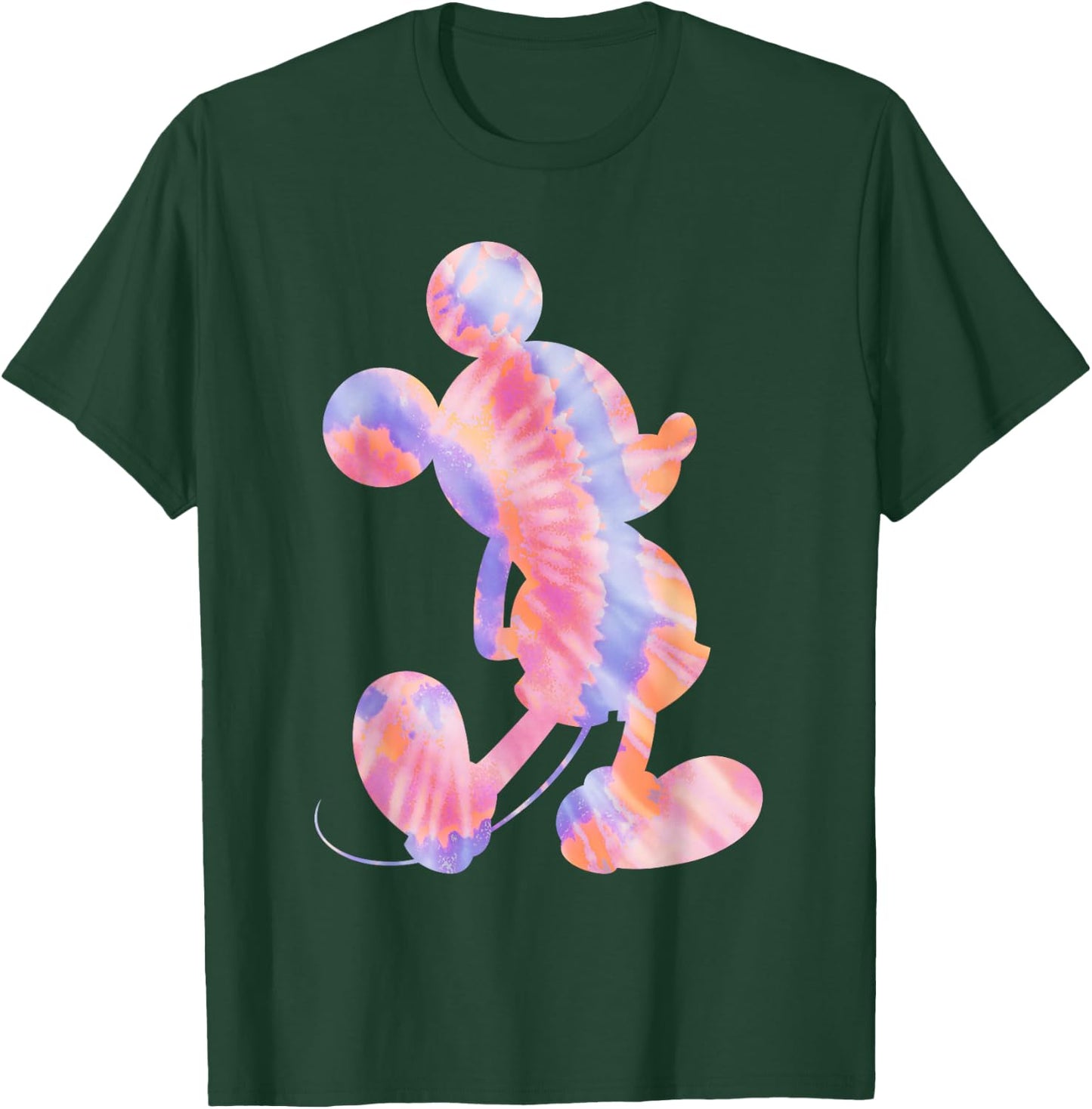 Disney Mickey Mouse Silhouette 90s Tie Dye T-Shirt - T-Shirt | Forest