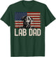 Best Dog Dad Ever American Flag - Lab Dad T-Shirt - T-Shirt | Forest