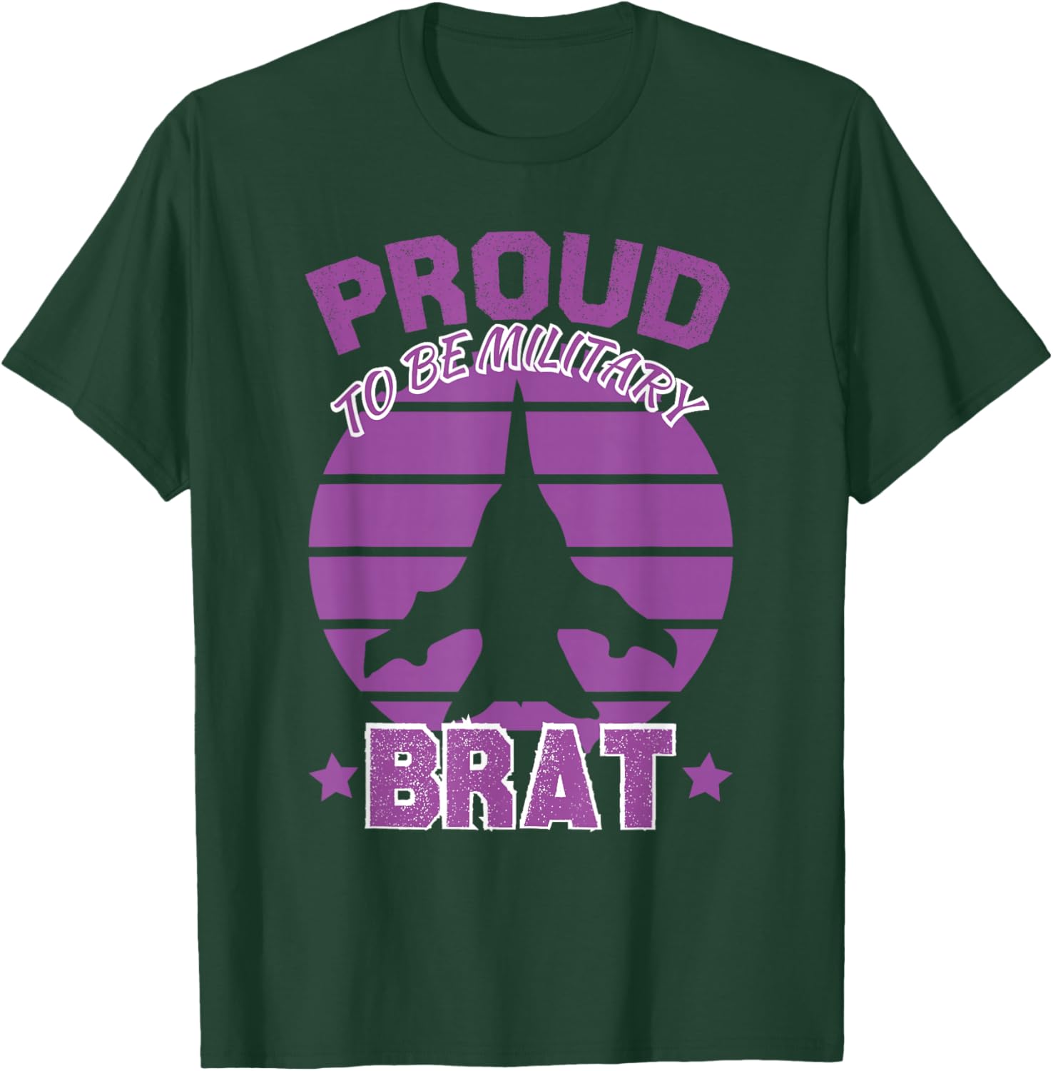 Proud To Be Military Brat Military Kids Awareness T-Shirt - T-Shirt | Forest