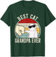 Retro Best Cat Grandpa Ever Funny Fist Bump Granddad Women T-Shirt - T-Shirt | Forest