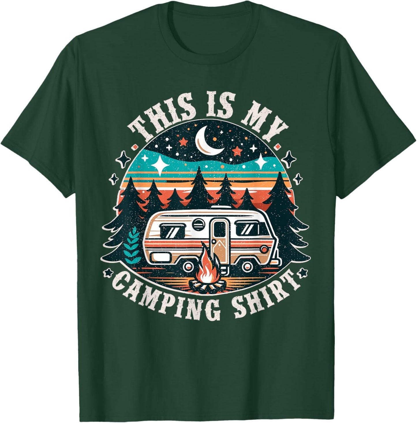 Funny Camper Hiking Nature Shirt This is My Camping Shirt T-Shirt - T-Shirt | Forest