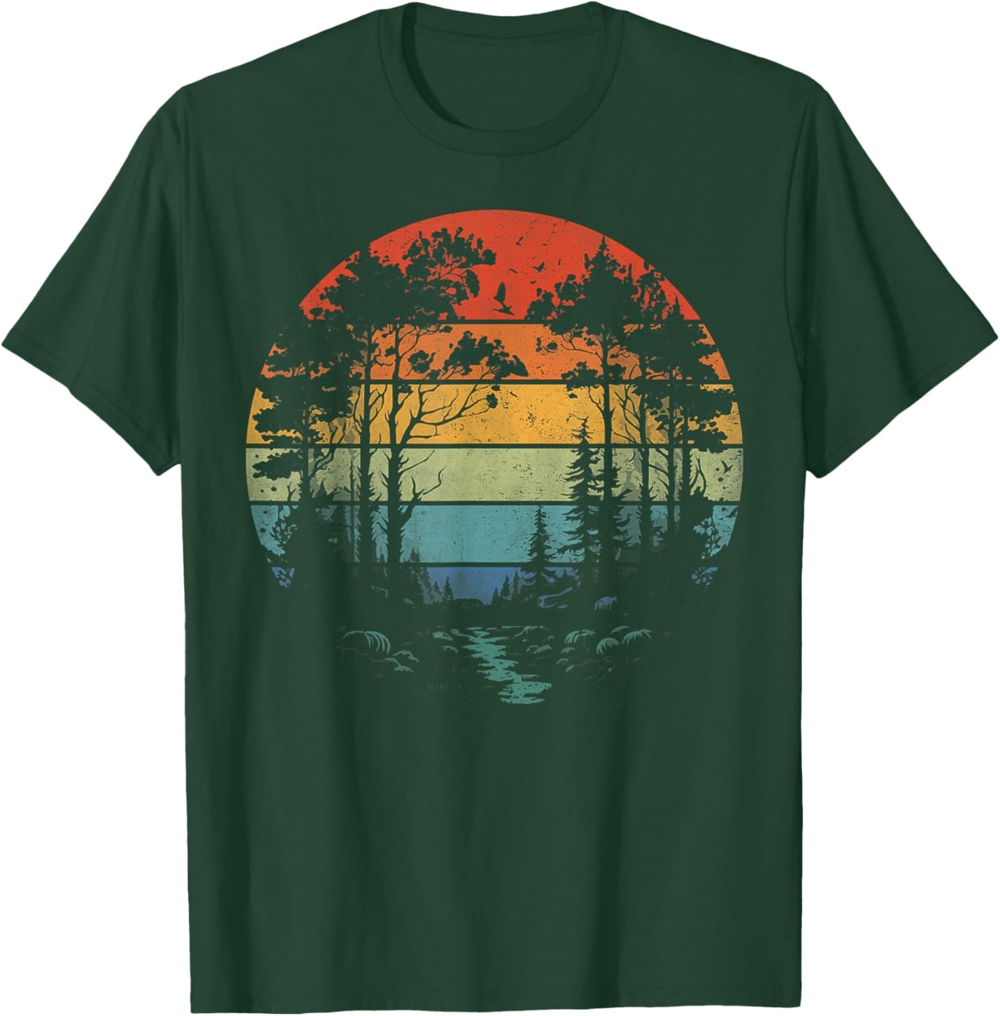 Trees Wildlife Nature Vintage Forest Woman Girl T-Shirt - T-Shirt | Forest
