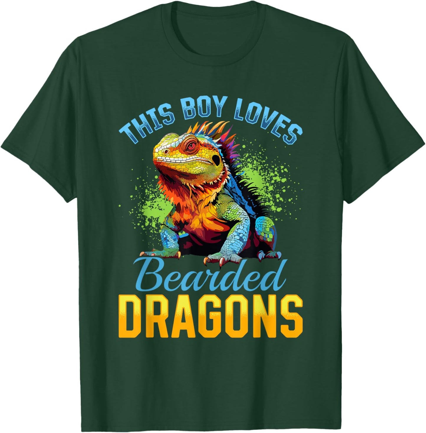 Bearded Dragon Pogona Reptile This Boy Loves Bearded Dragons T-Shirt - T-Shirt | Forest