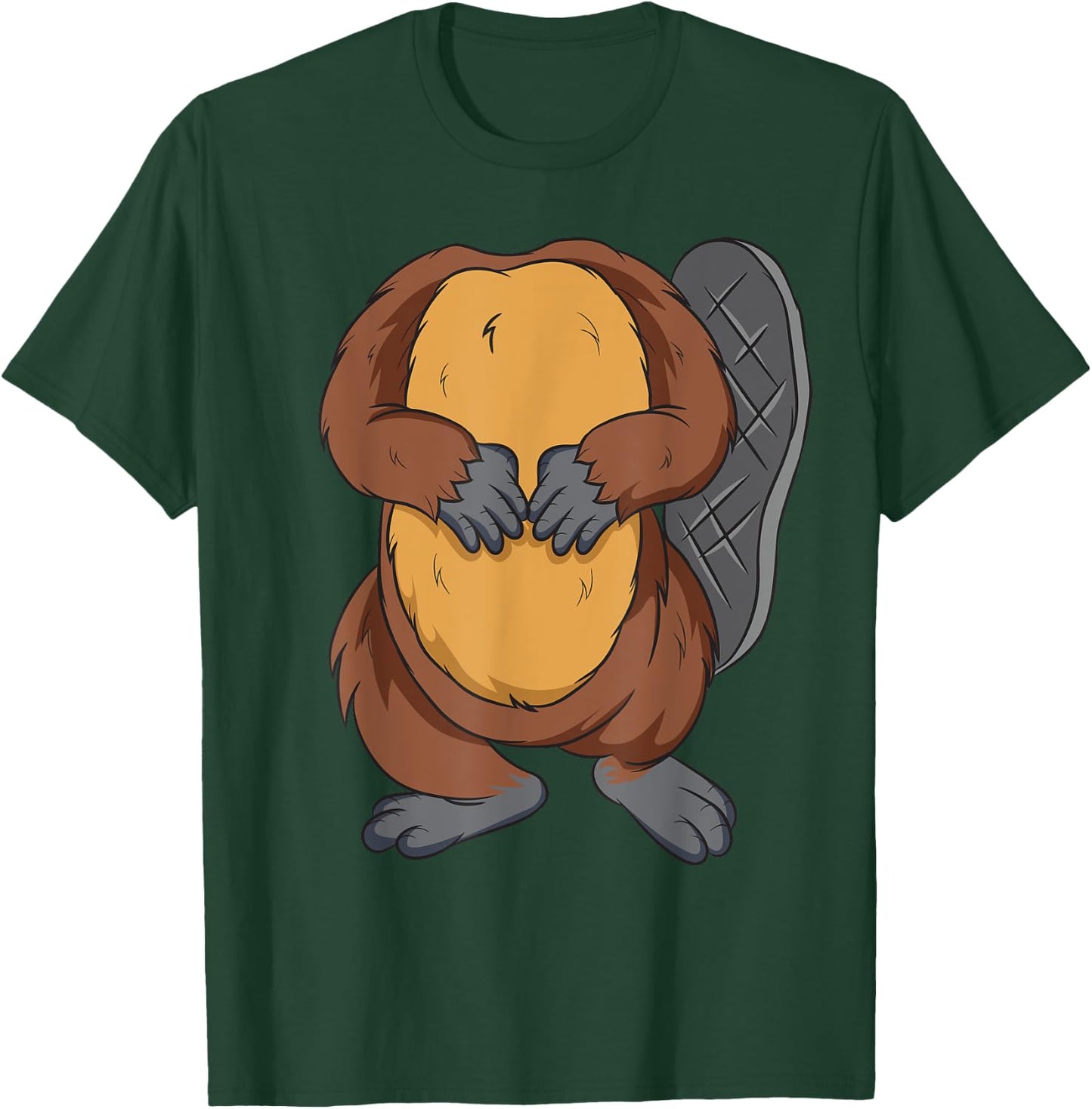 Funny Beaver Body Headless Halloween Easy Costume Outfit T-Shirt - T-Shirt | Forest