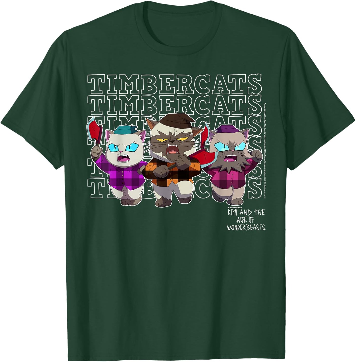 Kipo And The Age Of Wonderbeasts Timbercats Group T-Shirt - T-Shirt | Forest