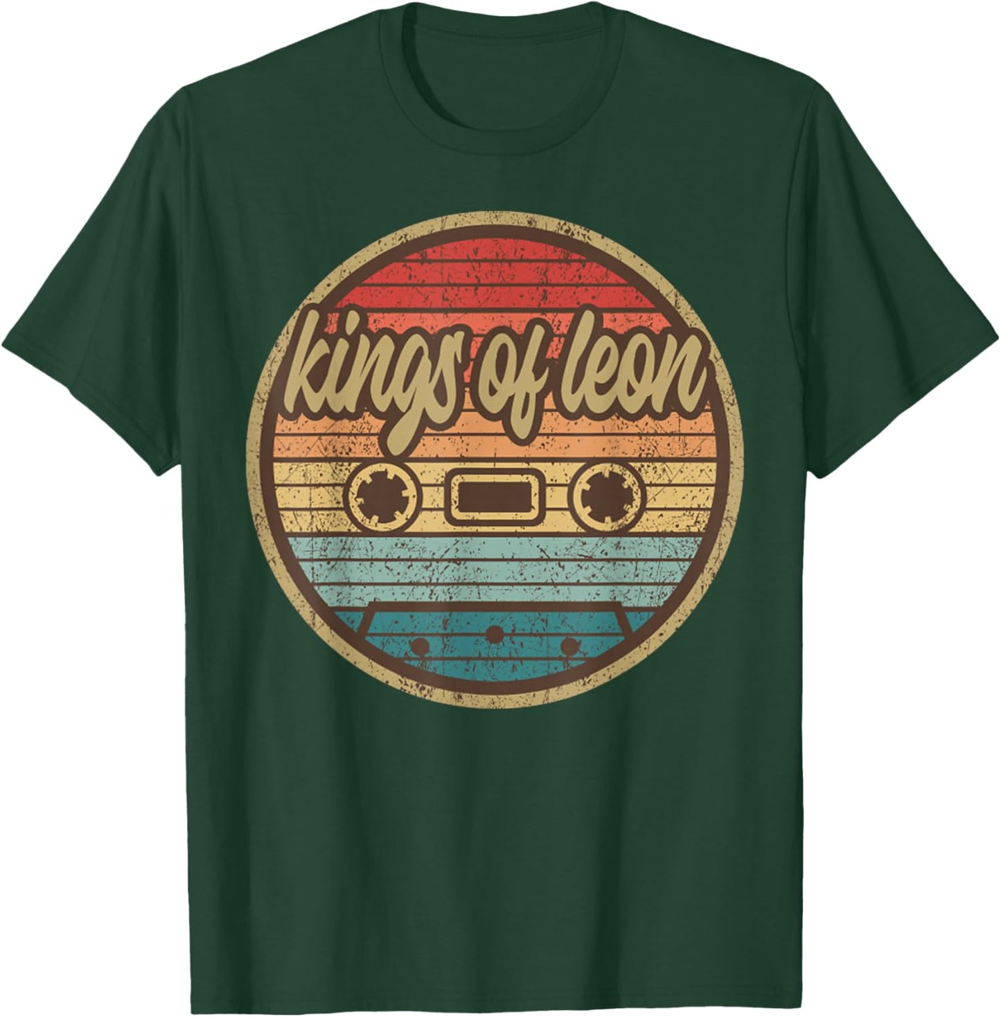 Musiker Leons King Kassette Retro Circle 2000er Rock Vintage T-Shirt - T-Shirt | Forest