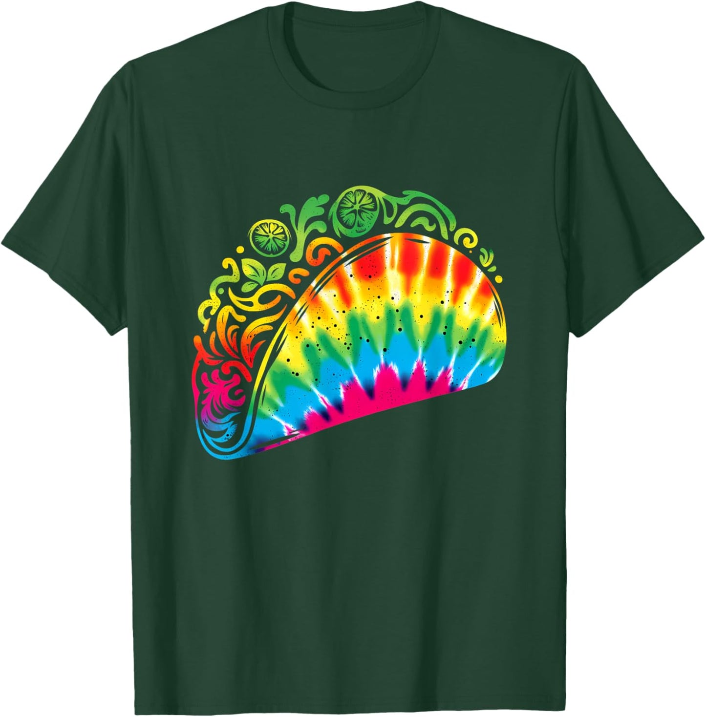 Taco Tie Dye Design , Hispanic Heritage Month Cinco De Mayo T-Shirt - T-Shirt | Forest