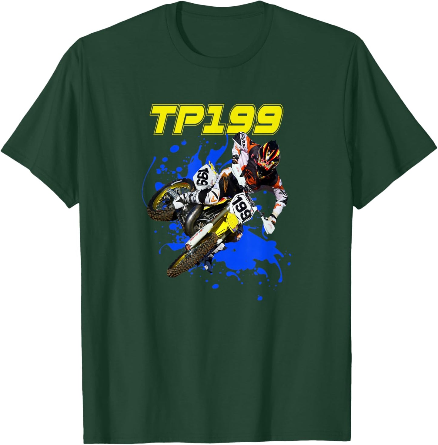 TP199-Official -Kids Black Modern Motocross T-Shirt - T-Shirt | Forest