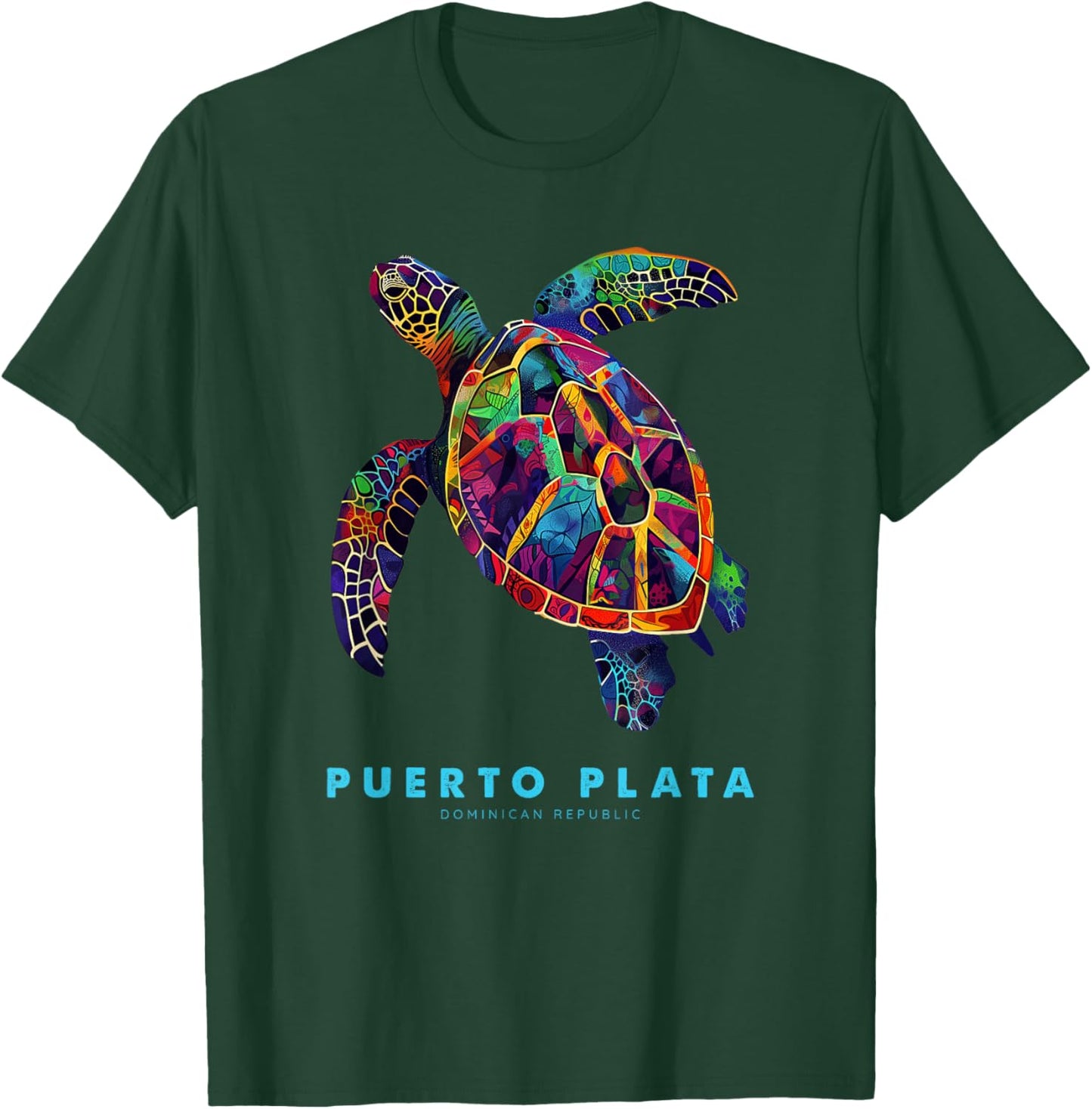 Puerto Plata Dominican Republic Vacation Beach Sea Turtle T-Shirt - T-Shirt | Forest