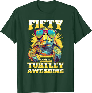 Tortoise 50th Birthday Turtle Age 50 Years T-Shirt - T-Shirt | Forest