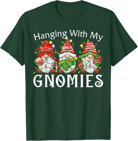 Hanging With My Gnomies Family Christmas Pajamas Men Women T-Shirt - T-Shirt | Forest