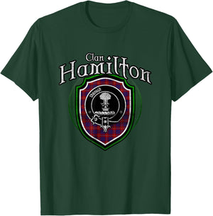Hamilton Clan Emblem | Scottish Family Badge of the Hamilton Clan T-Shirt - T-Shirt | Forest