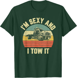 Tow Truck Driver Shirt Funny Towing Car Flat Bed Tow Truck T-Shirt - T-Shirt | Forest