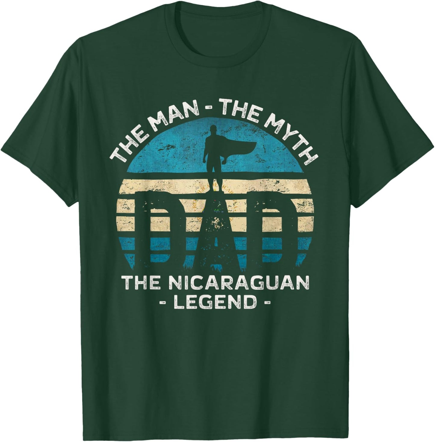 Dad The Man The Myth The Nicaraguan Legend Nicaragua Vintage T-Shirt - T-Shirt | Forest