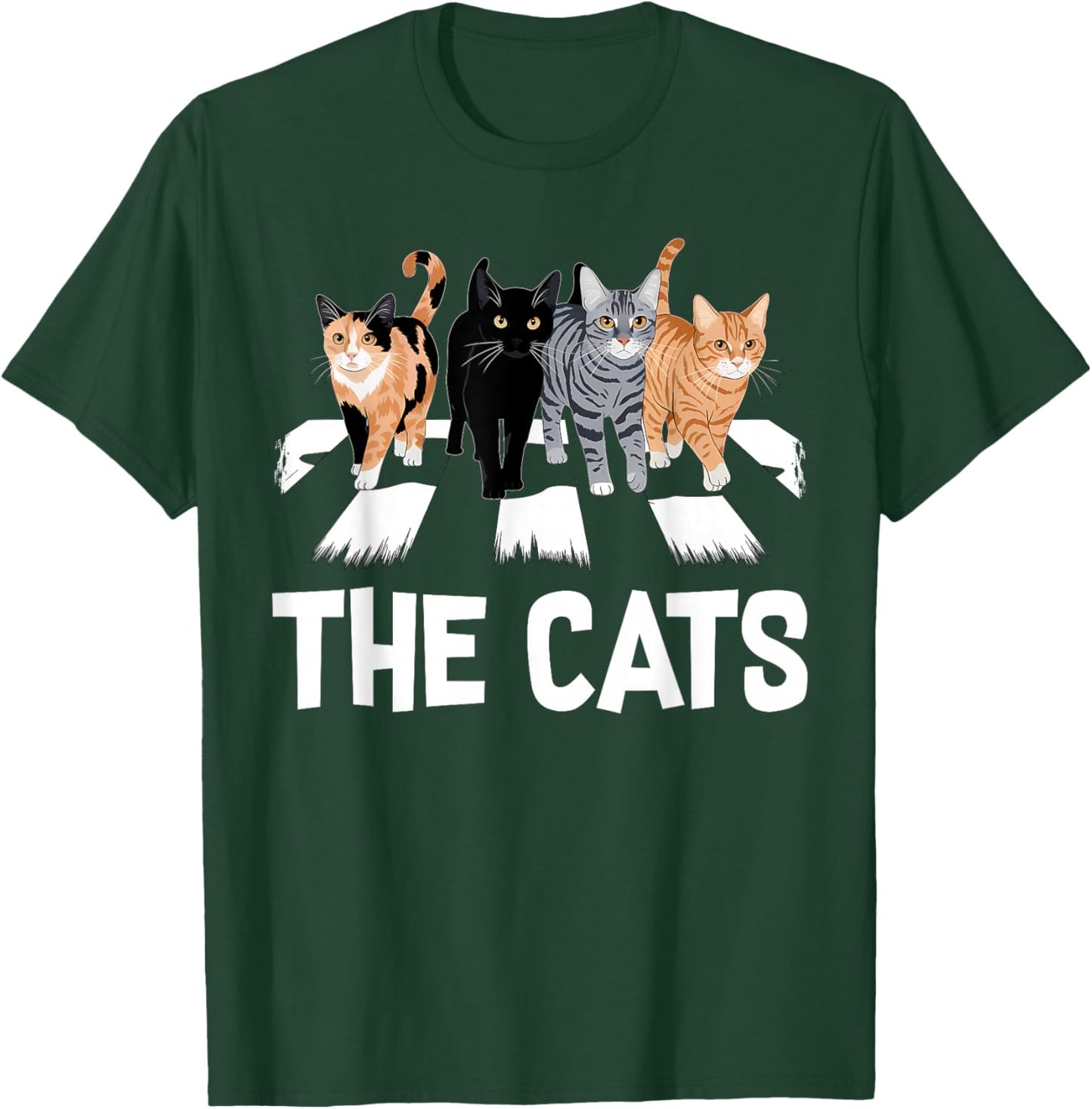 Cat Rock Music Funny Cat Lover , Women, Kids T-Shirt - T-Shirt | Forest
