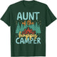 Aunt of Happy Camper 1st Birthday Party Retro Aunt T-Shirt - T-Shirt | Forest