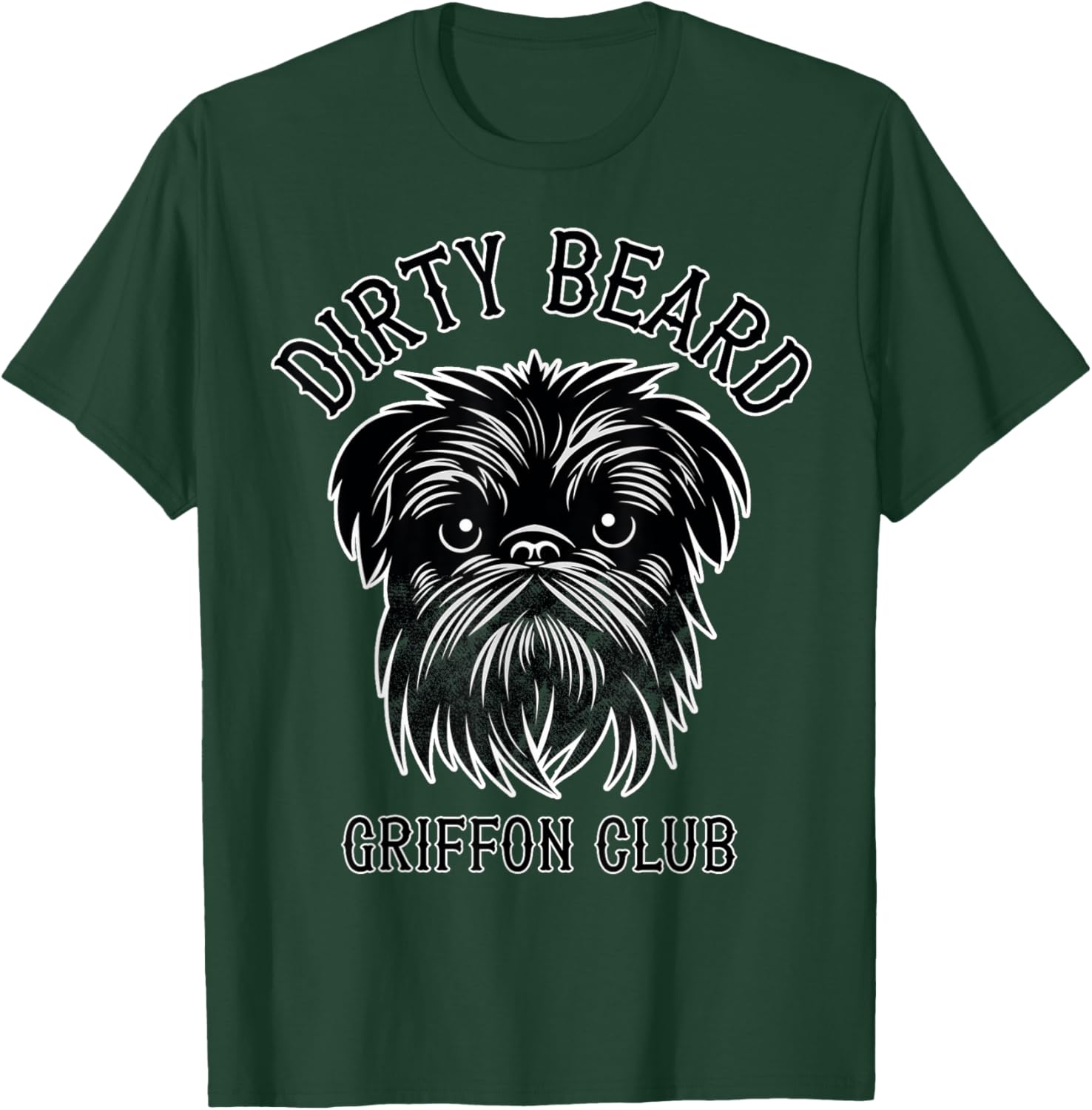 Dirty Beard Griffon Club - Brussels Griffon Dog - Biker Women Girls Kids T-Shirt - T-Shirt | Forest