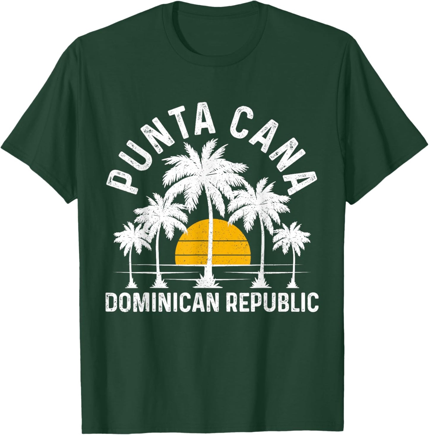 Punta Cana Dominican Republic Surfer Vintage T-Shirt - T-Shirt | Forest