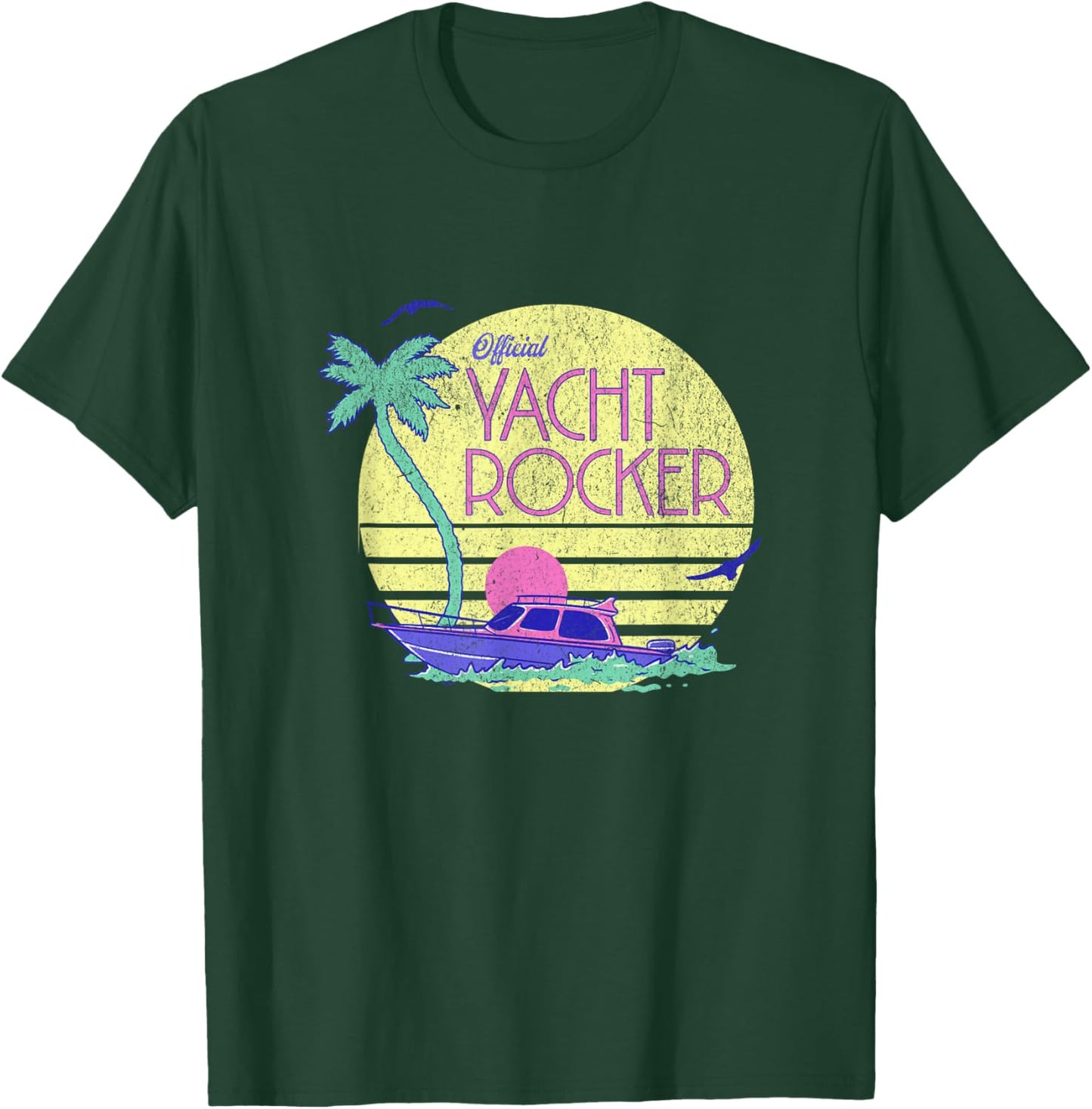 Yacht Rocker, Cruise Lake Party 70s Music Graphic T-Shirt - T-Shirt | Forest