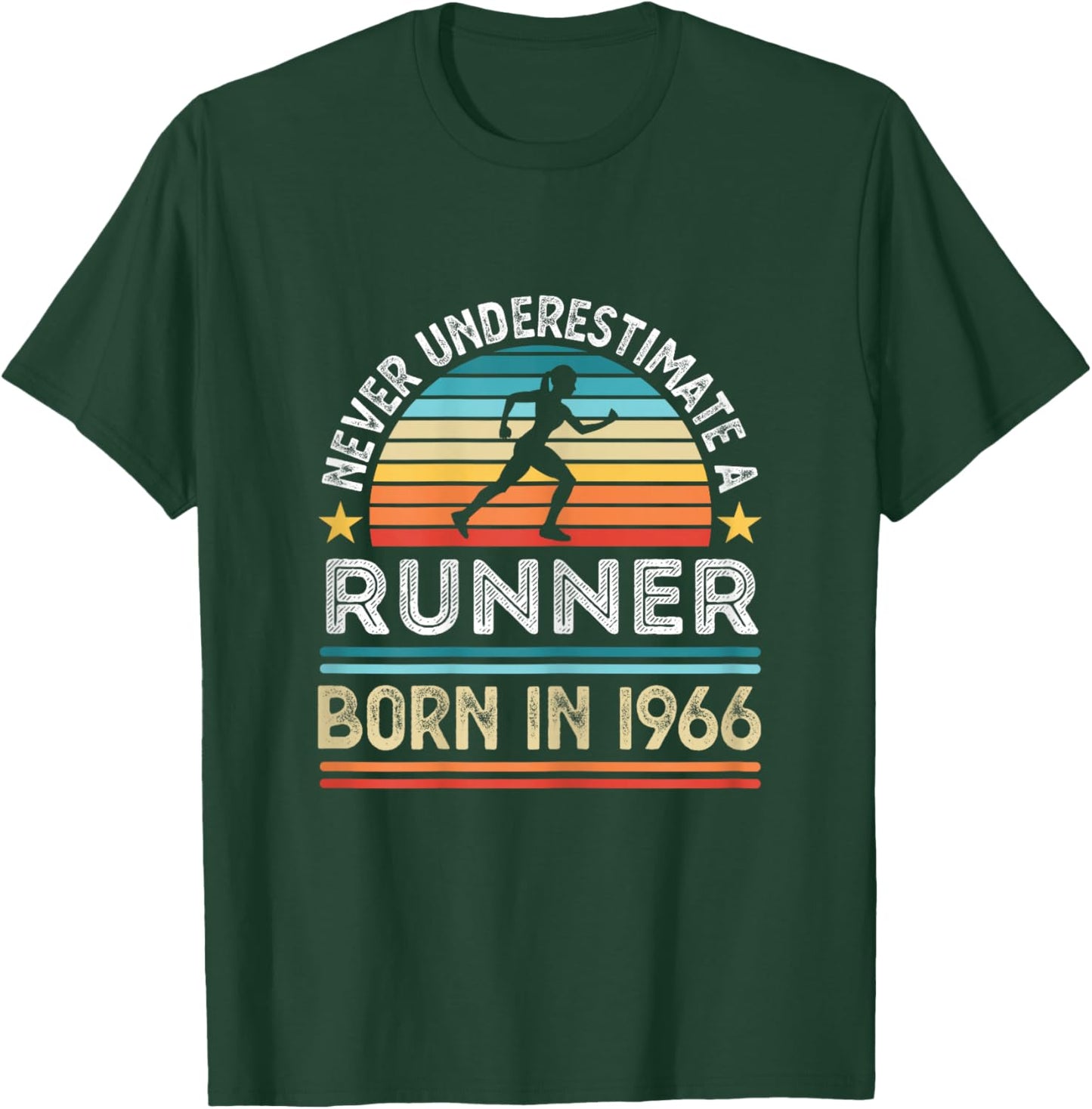 Runner born in 1966 60th Birthday Running Gifts Women T-Shirt - T-Shirt | Forest