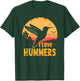 I Love Hummers Bird Colibri Vintage Sunset Hummers Kids T-Shirt - T-Shirt | Forest