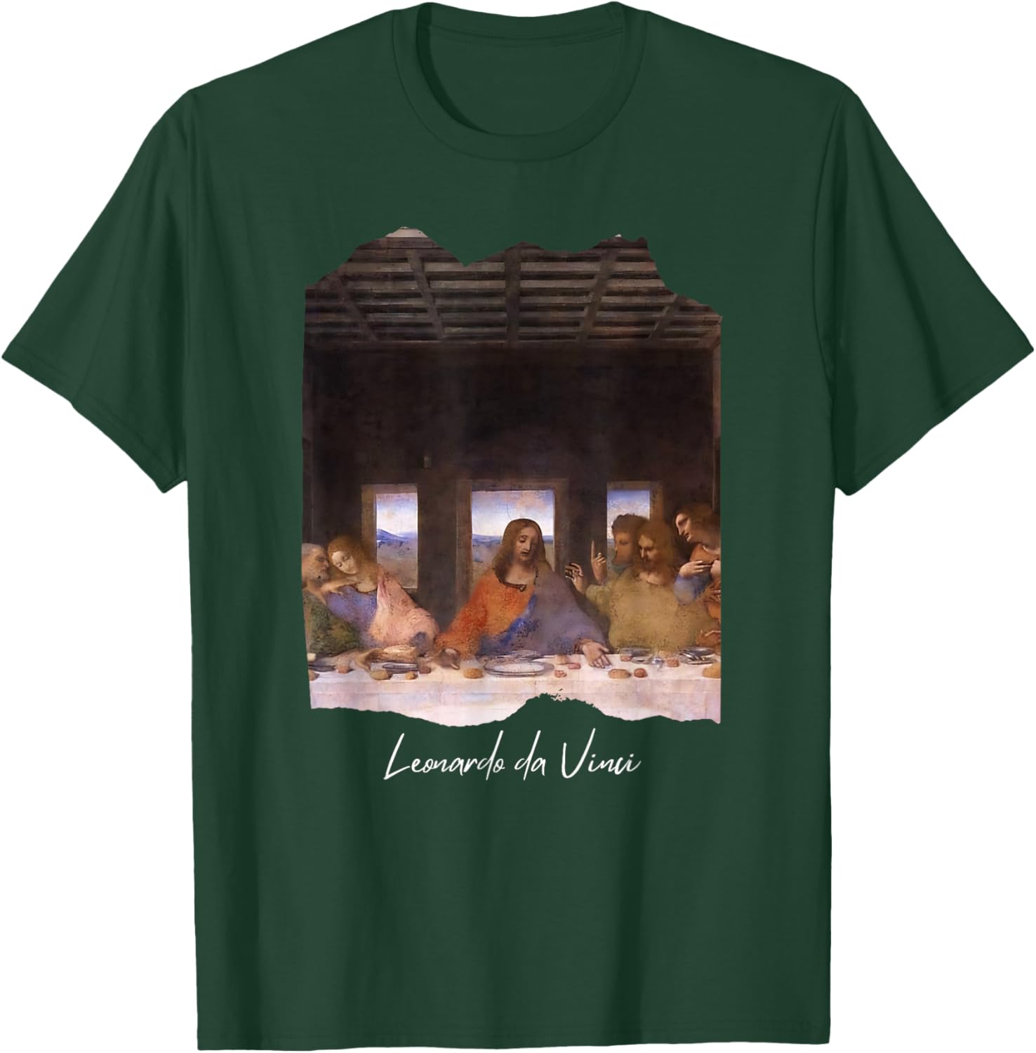 The Last Supper by Leonardo da Vinci Famous Painting Art T-Shirt - T-Shirt | Forest