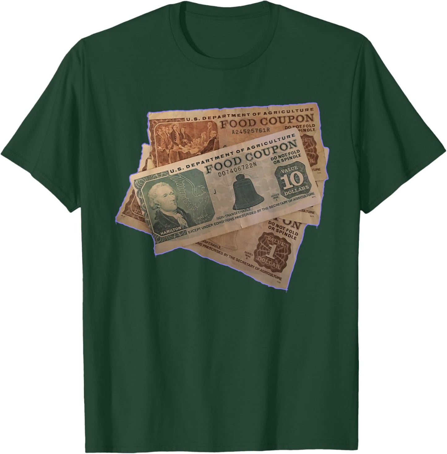 Foodstamp Graffiti Throwback Classic Gift Hiphop EBT 90s T-Shirt - T-Shirt | Forest