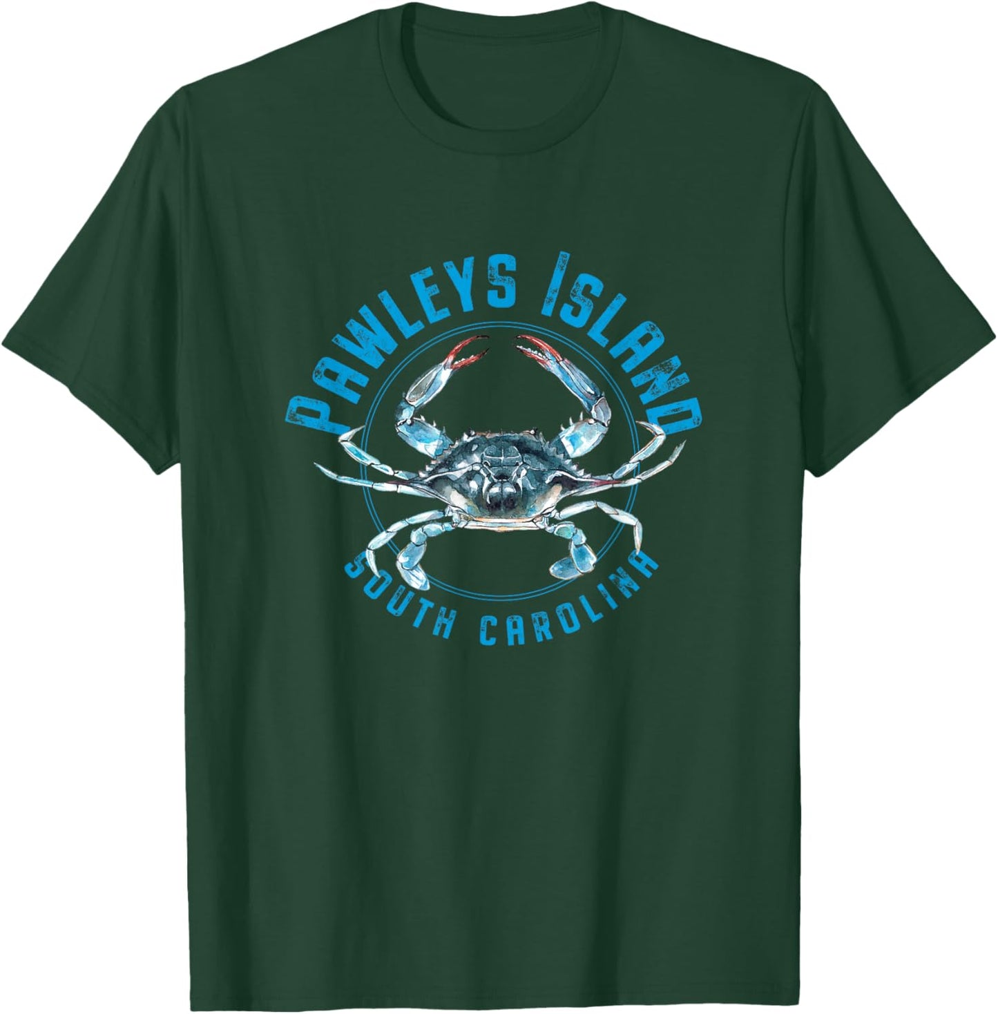 Pawleys Island South Carolina Blue Crab Design T-Shirt - T-Shirt | Forest