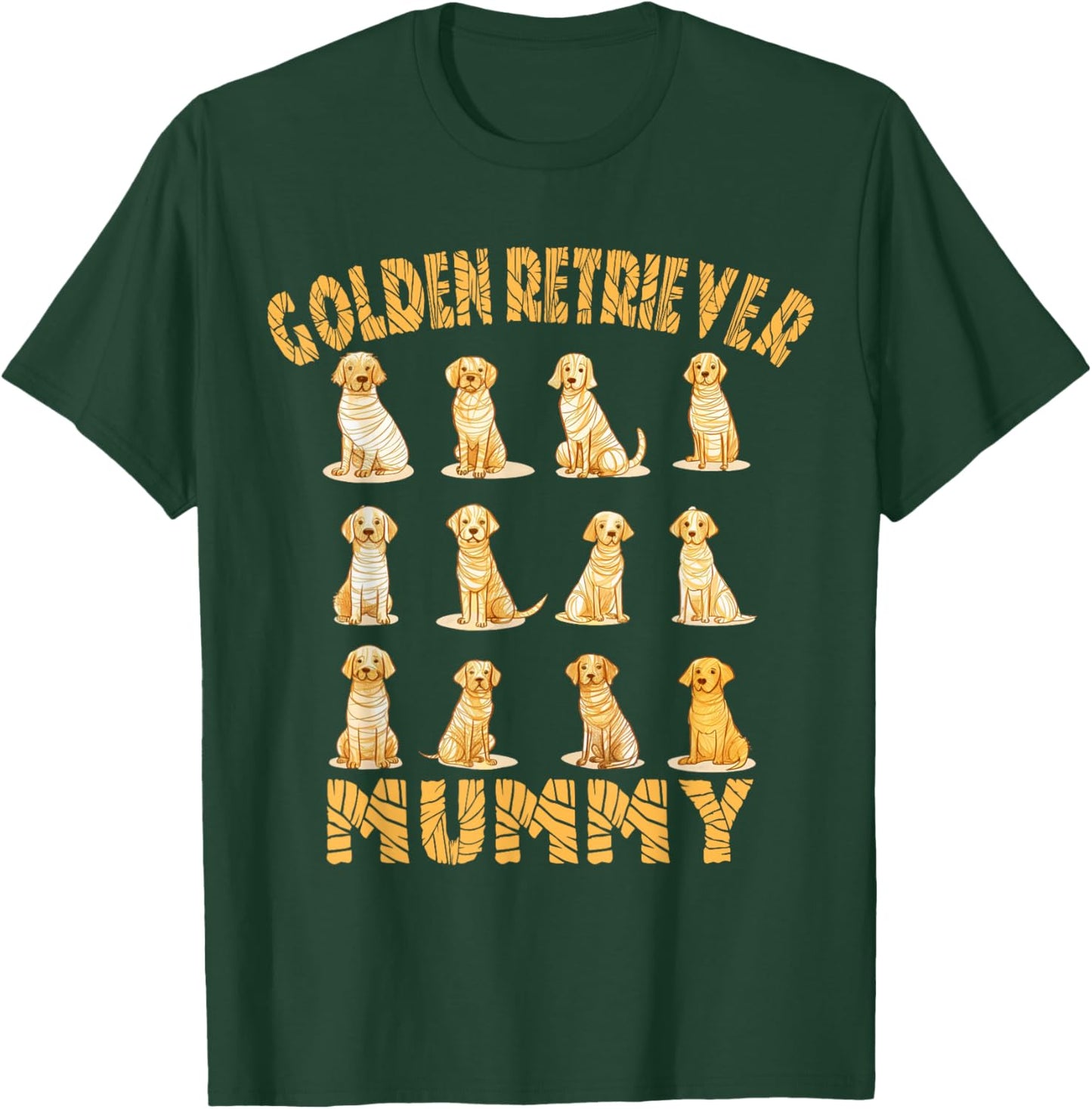 Golden Retriever Mummy Dog Lover Halloween Costume Men Women T-Shirt - T-Shirt | Forest