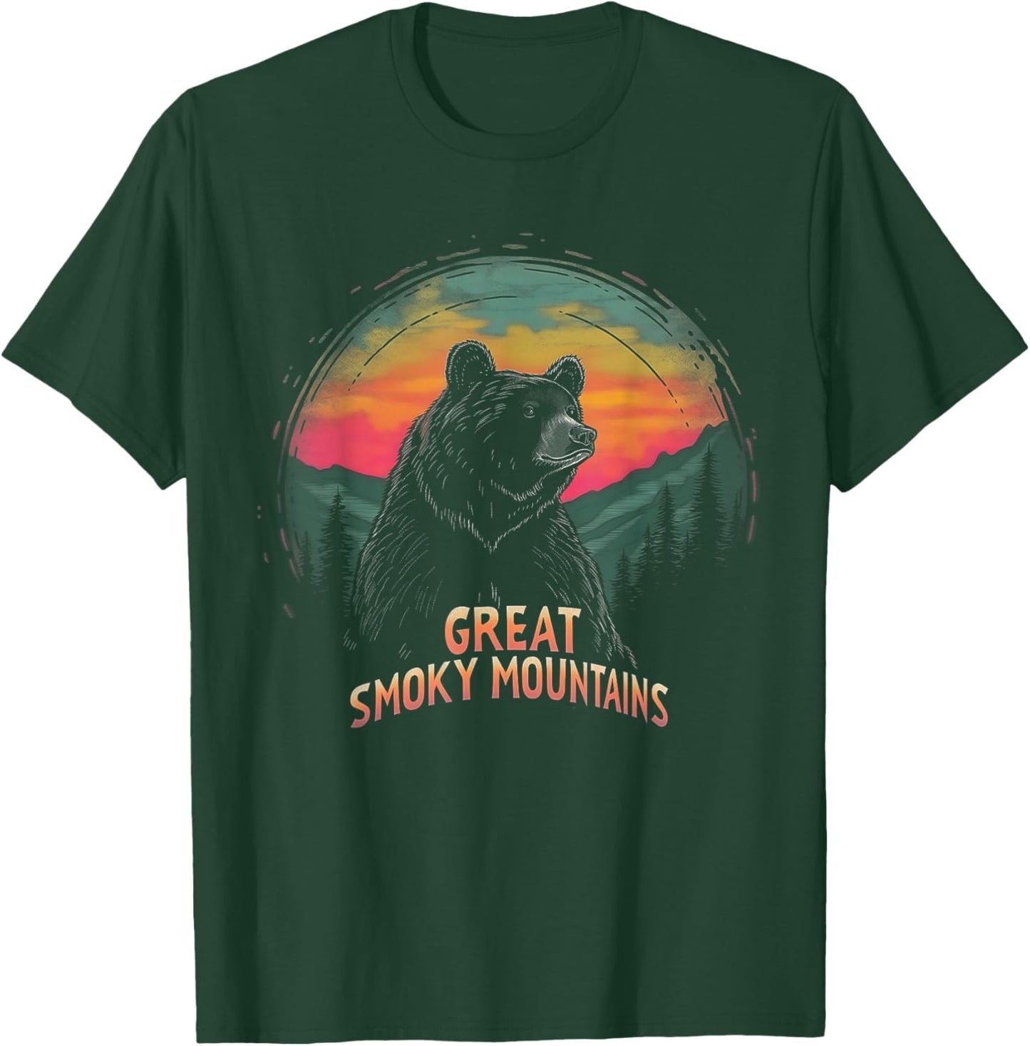 Great Smoky Mountains - US National Park Vintage Men Women T-Shirt - T-Shirt | Forest