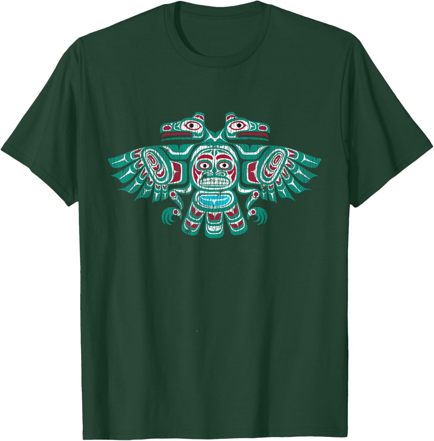 Native American Haida Thunderbird Totem Pole Vintage T-Shirt - T-Shirt | Forest