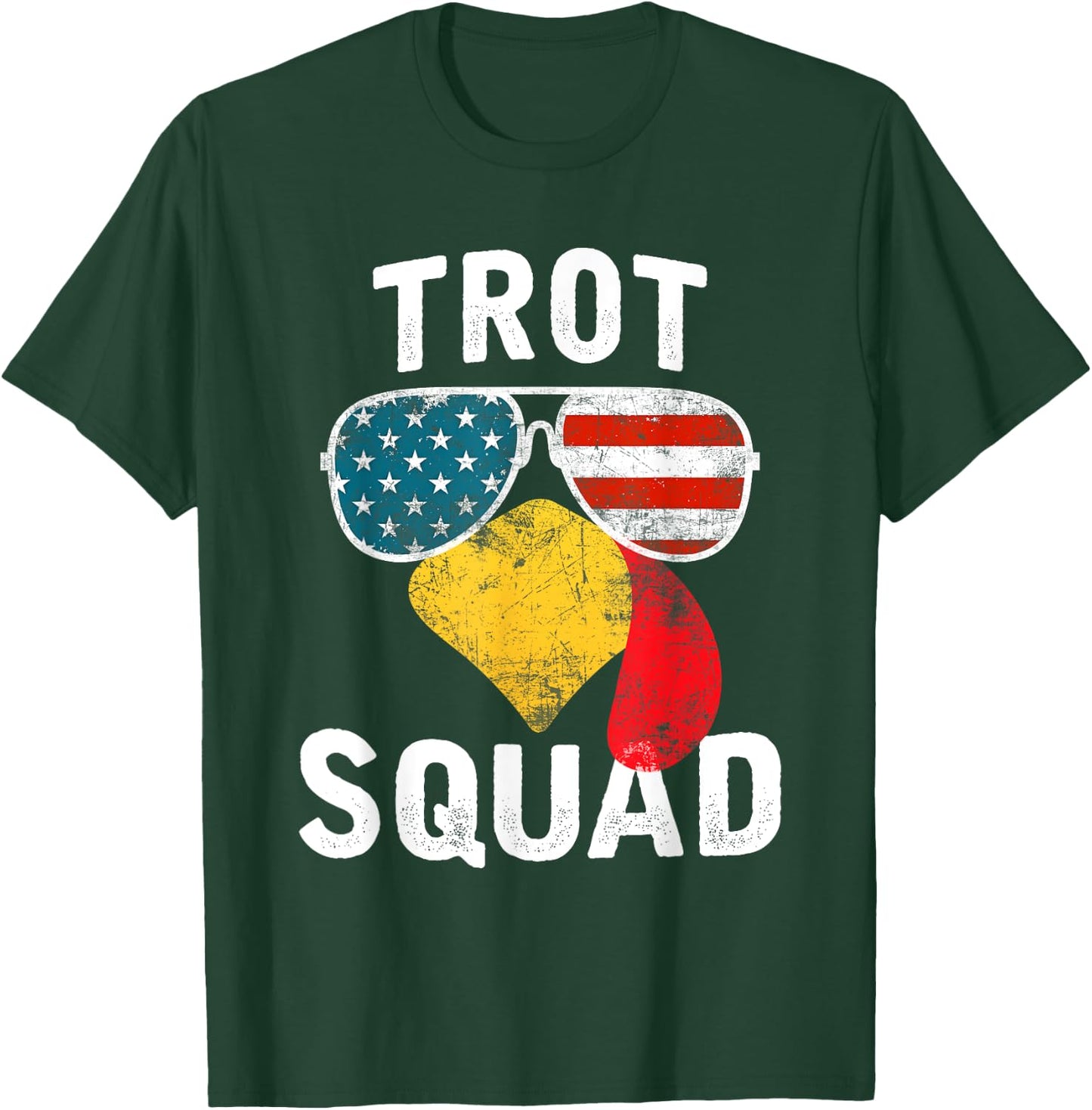 Thanksgiving Turkey Trot Squad 2025 Trot Race Women Men Kids T-Shirt - T-Shirt | Forest