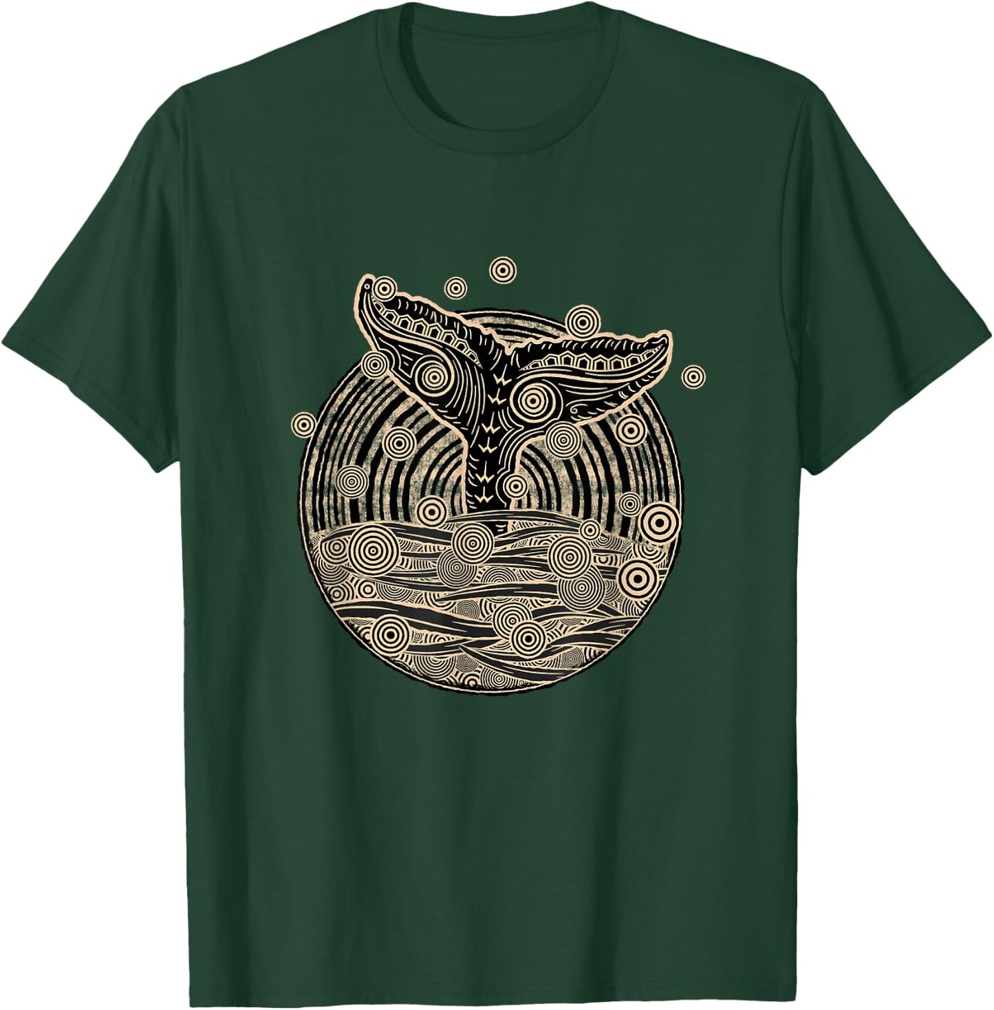Vintage Tribal Whales Tail T-Shirt - T-Shirt | Forest