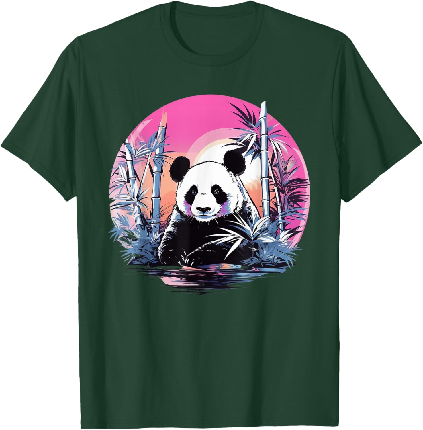 Vaporwave Panda Bear I Aesthetic Panda T-Shirt - T-Shirt | Forest