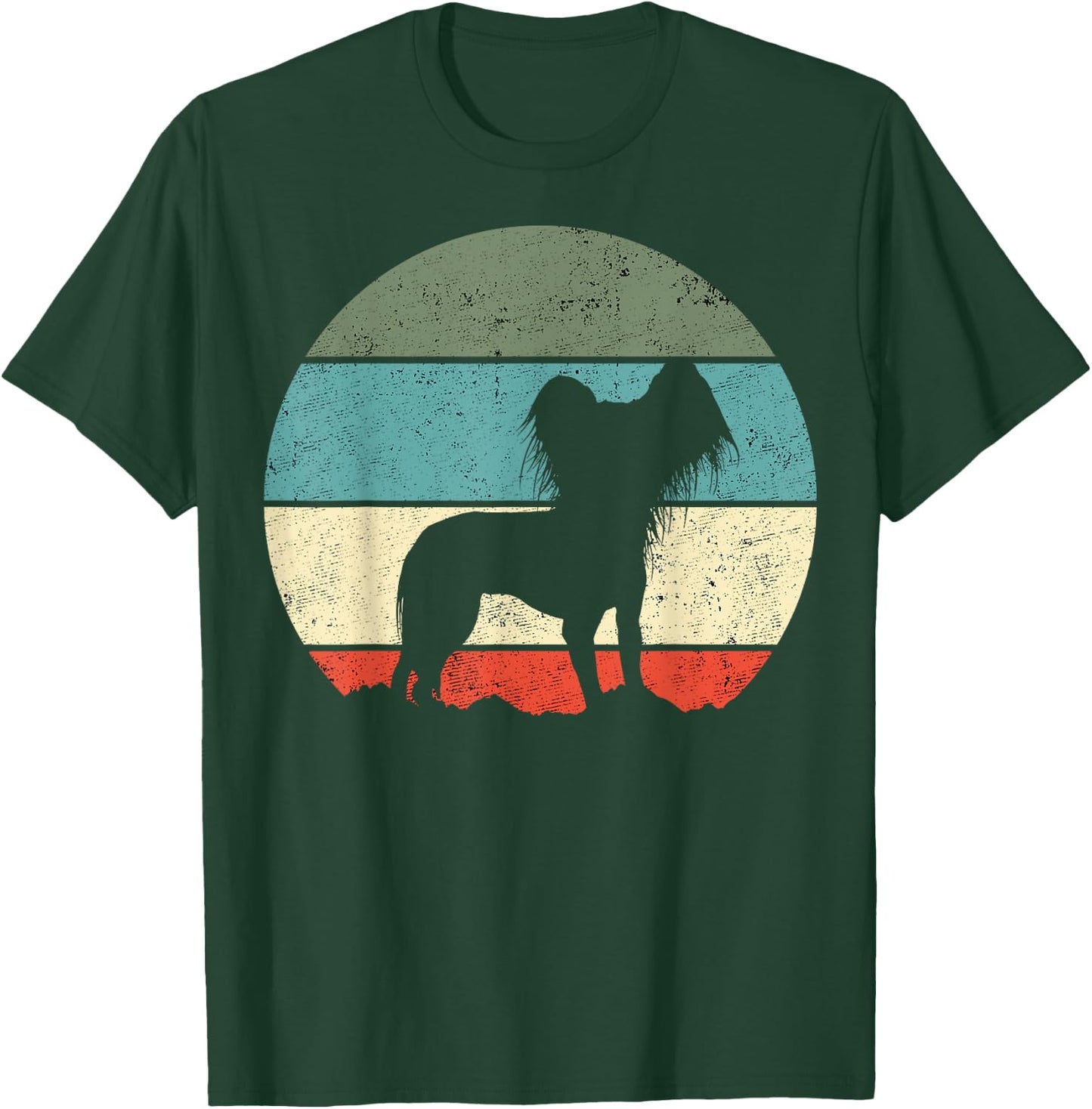 Chinese Crested Dog Retro Men Women Girls Kids T-Shirt - T-Shirt | Forest