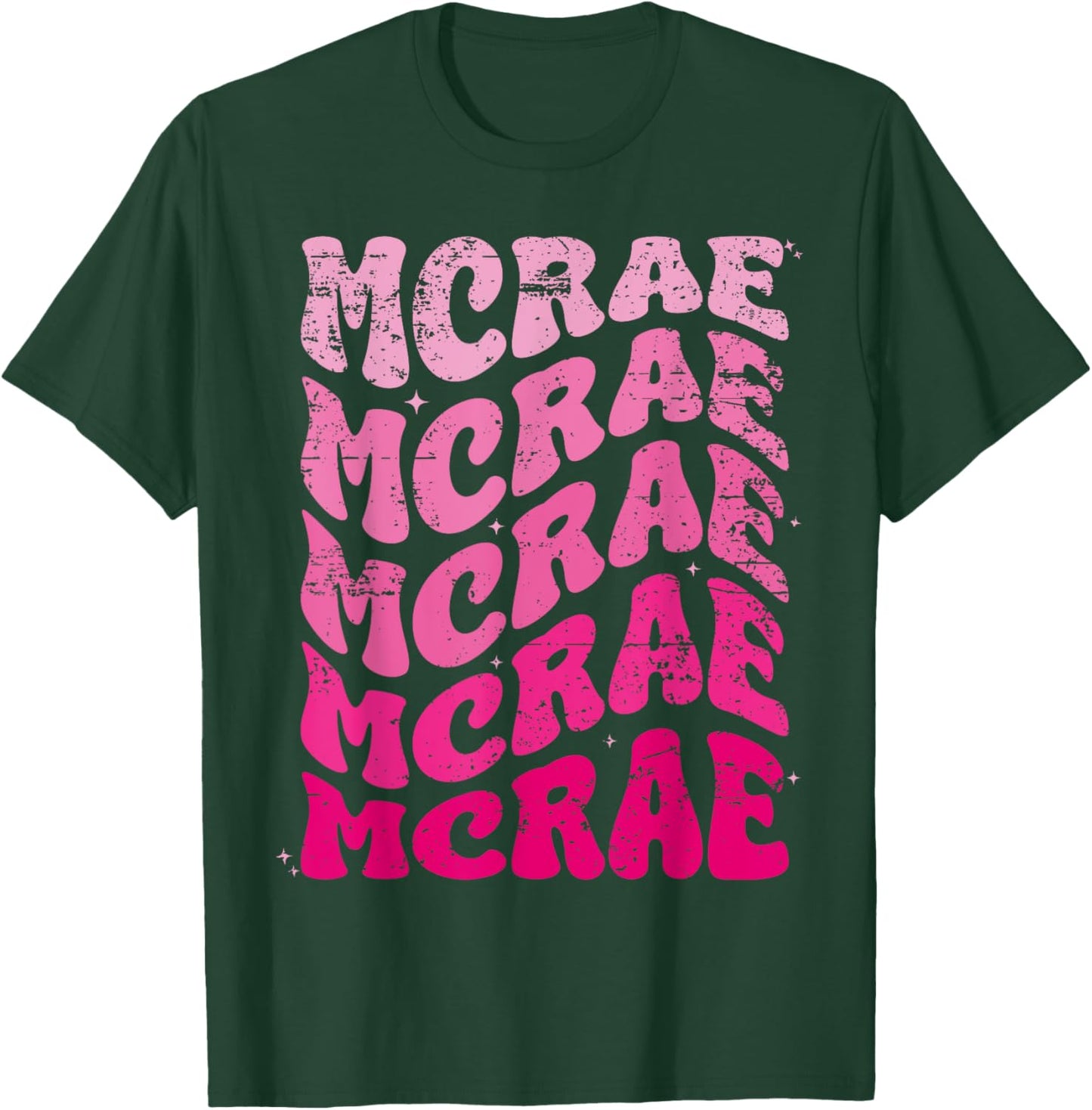 MCRAE Personalized Name I love MCRAE 70's Vintage T-Shirt - T-Shirt | Forest