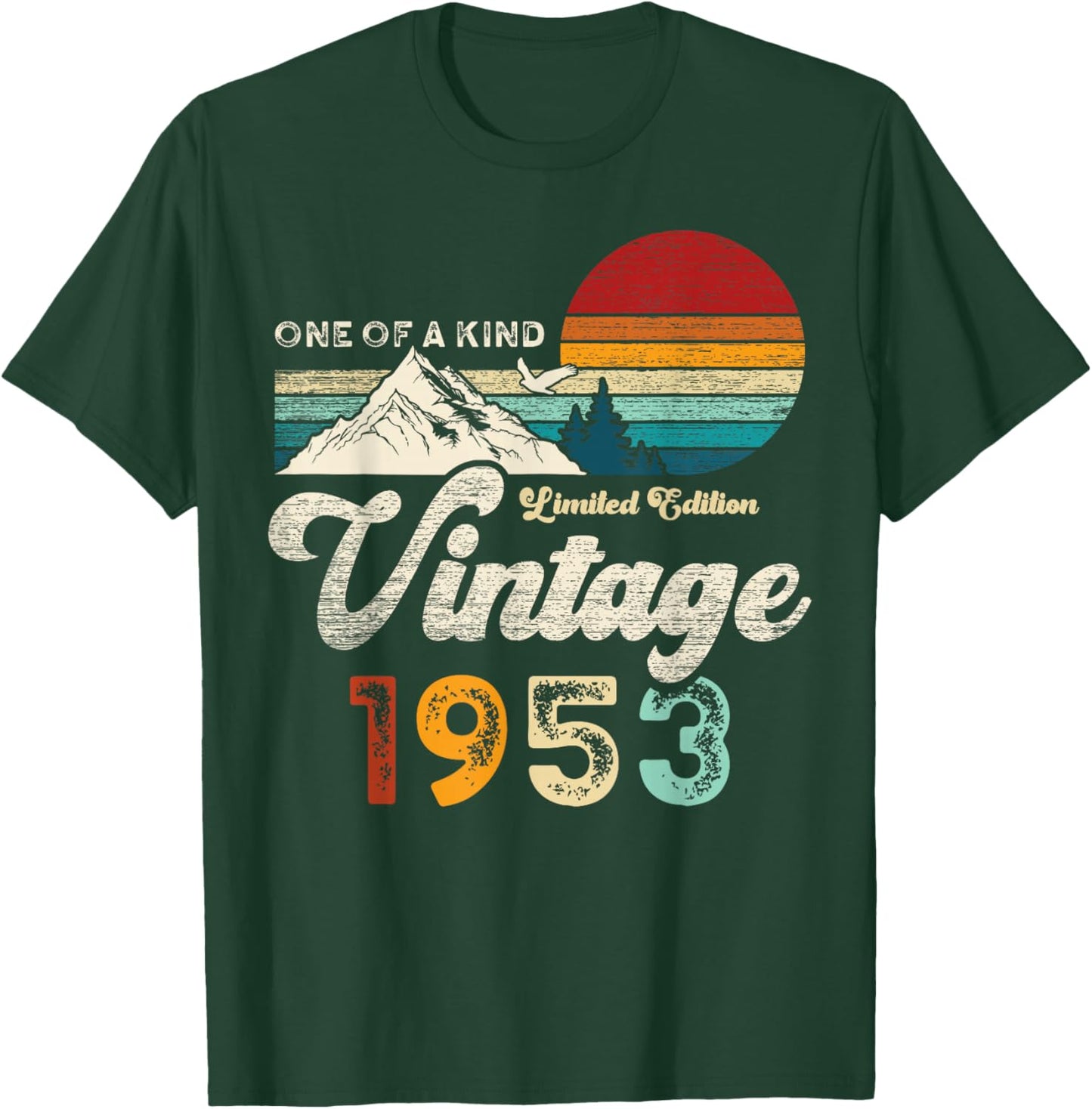 Vintage 1953 Montagnes Aigle Retro 73e Anniversaire T-Shirt - T-Shirt | Forest