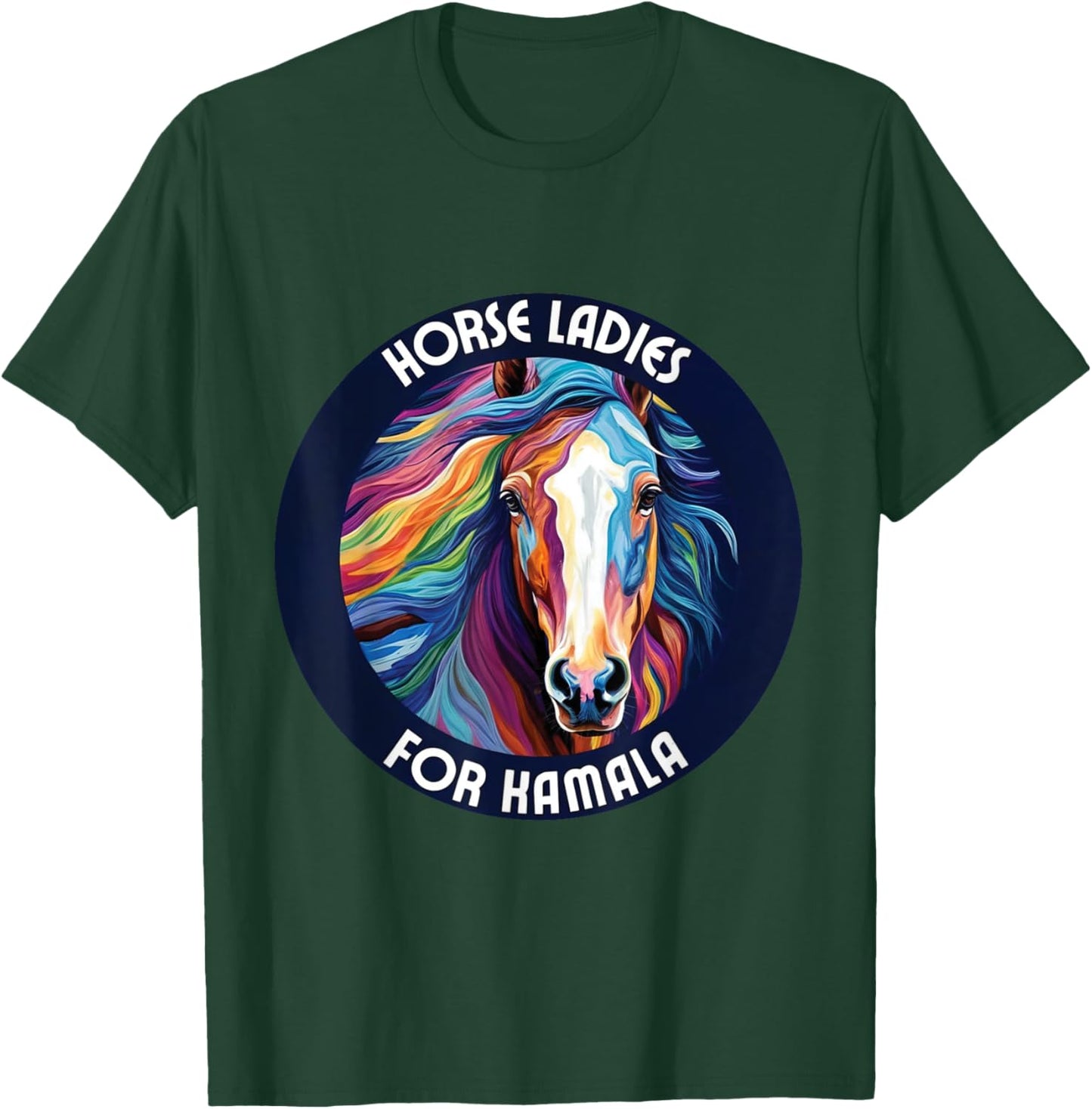 horse ladies for kamala harris Election Usa 2024 horse lady T-Shirt - T-Shirt | Forest