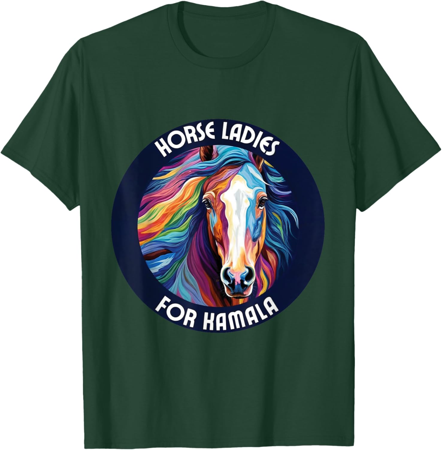 horse ladies for kamala harris Election Usa 2024 horse lady T-Shirt - T-Shirt | Forest