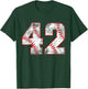 Vintage Baseball 42 Jersey Number T-Shirt - T-Shirt | Forest