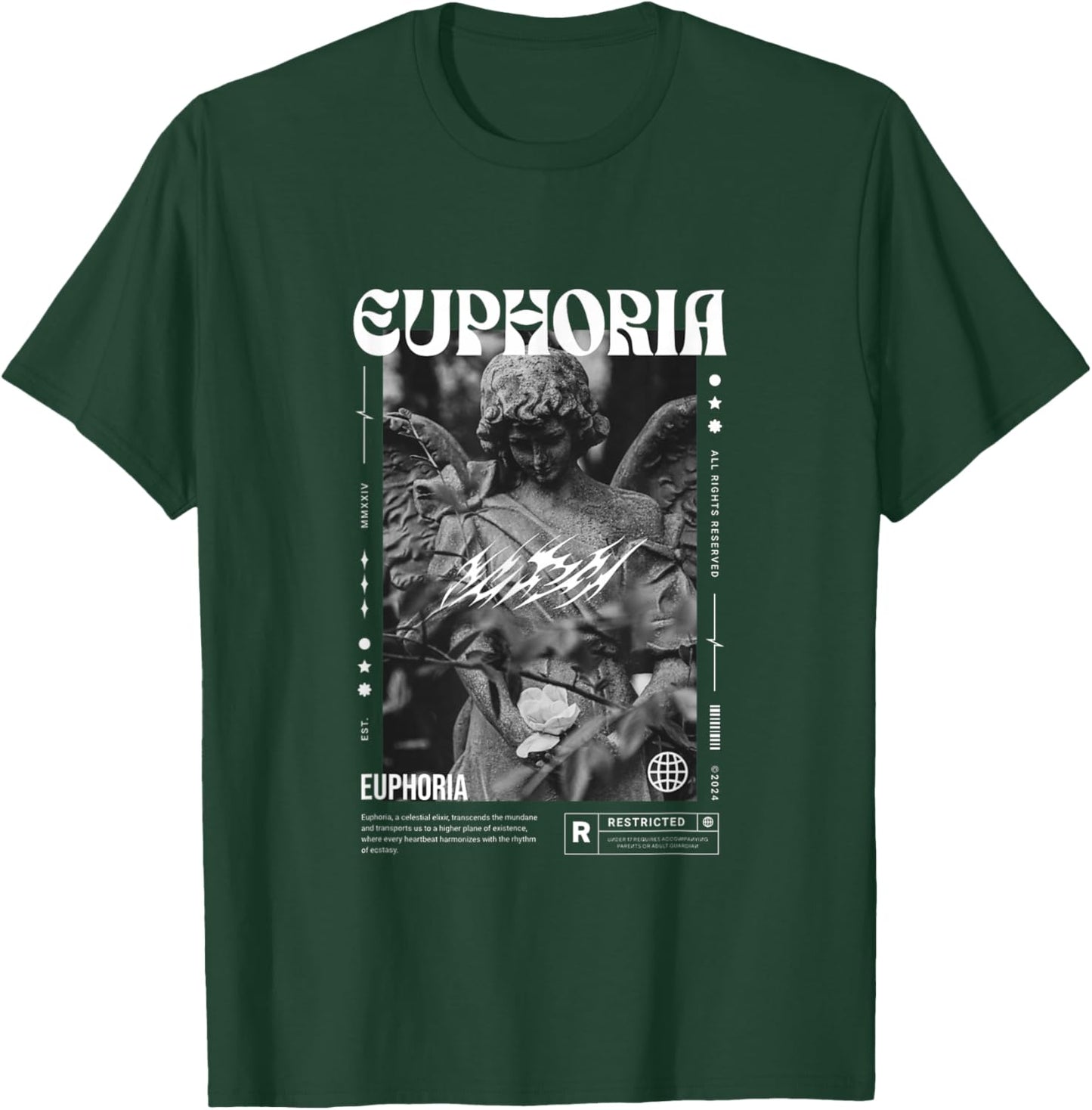 Euphoria Angel - Bold Urban Graffiti T-Shirt - T-Shirt | Forest