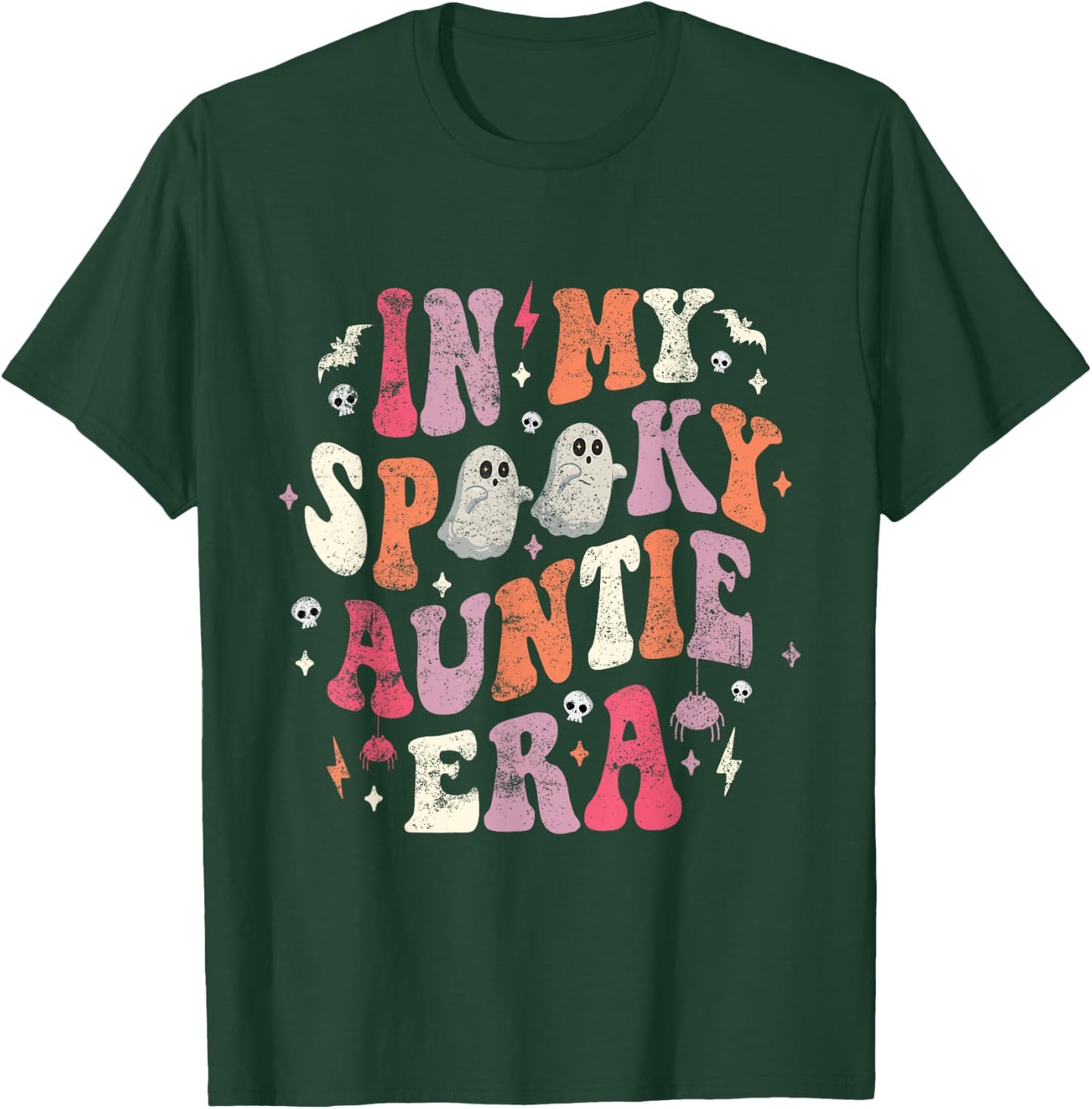 In My Spooky Auntie Era Funny Ghost Auntie Halloween T-Shirt - T-Shirt | Forest