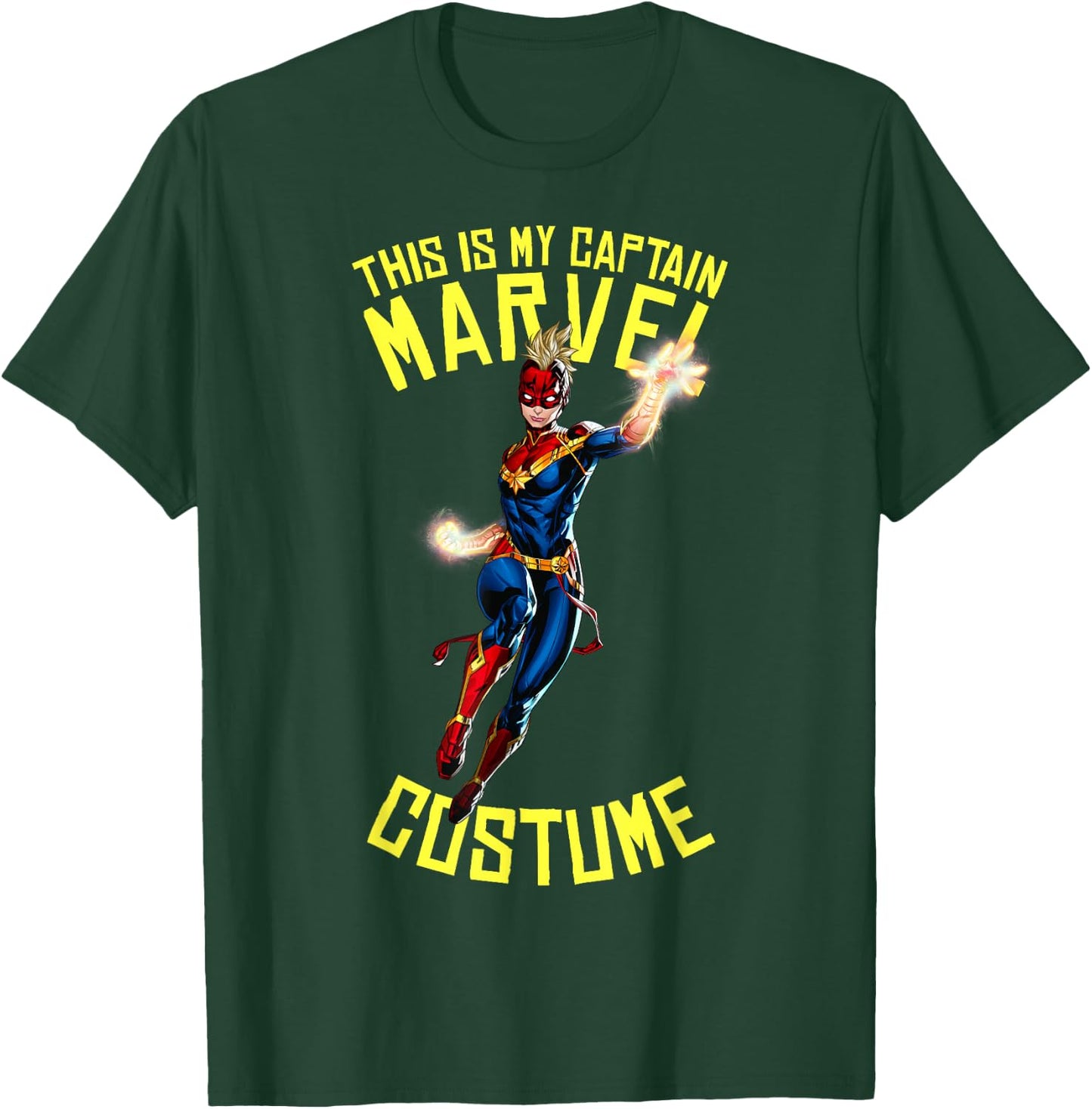 Marvel Halloween This Is My Captain Marvel Costume T-Shirt - T-Shirt | Forest