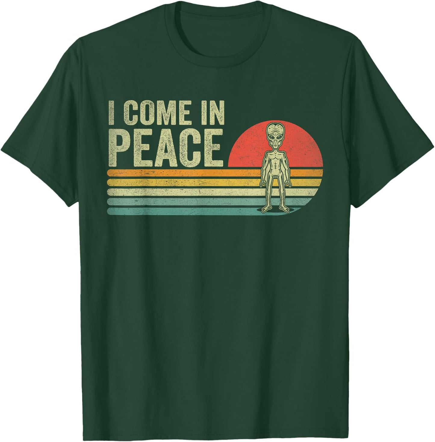 I Come In Peace im Peace Matching Couples Alien T-Shirt - T-Shirt | Forest