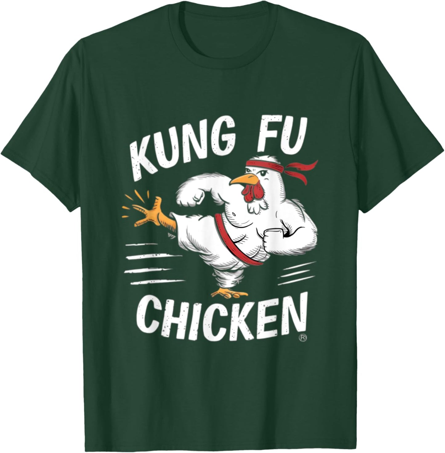Kung Fu Chicken Funny Karate Rooster Women Men Chicken T-Shirt - T-Shirt | Forest