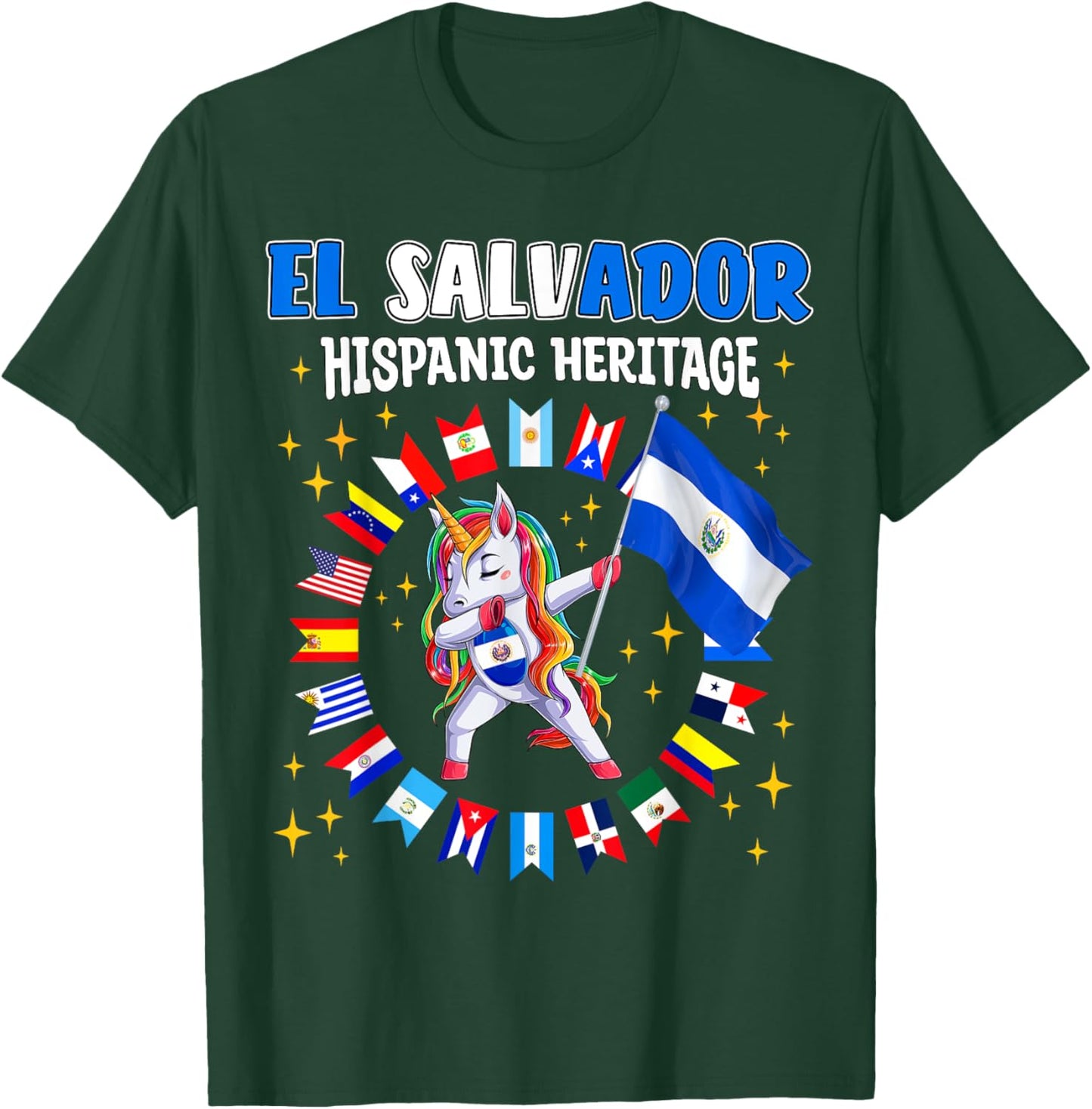 Hispanic Heritage Month El Salvador kids boys girls toddler T-Shirt - T-Shirt | Forest