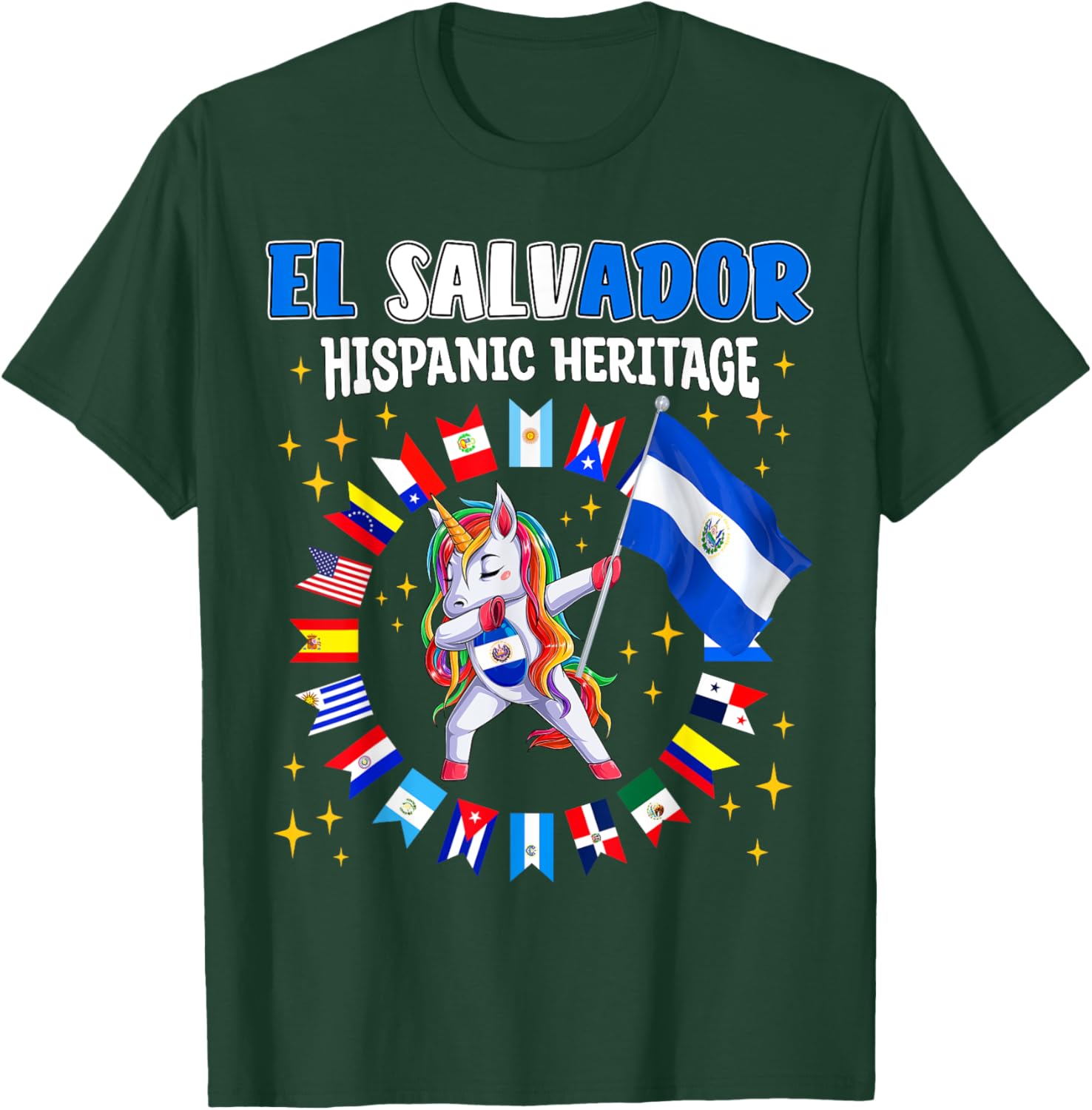 Hispanic Heritage Month El Salvador kids boys girls toddler T-Shirt - T-Shirt | Forest
